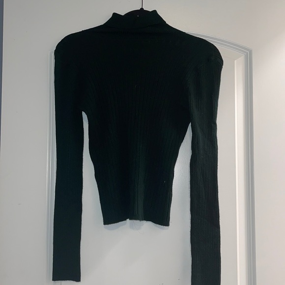 Forever 21 green ribbed turtleneck sweater medium - Picture 1 of 3